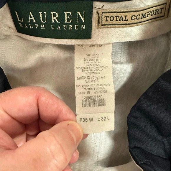 Ralph Lauren Total Comfort Navy Trousers - Picture 4 of 8